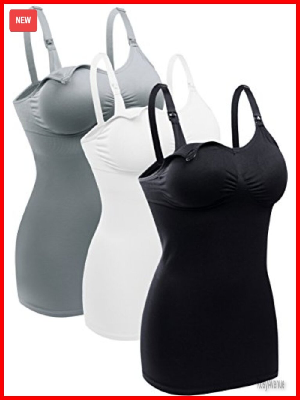 Nursing Tank Top Built in Bra Breastfeeding Maternity Camisole
